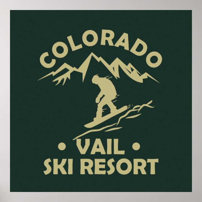 Poster Estância de esqui Vail Colorado (Frente)
