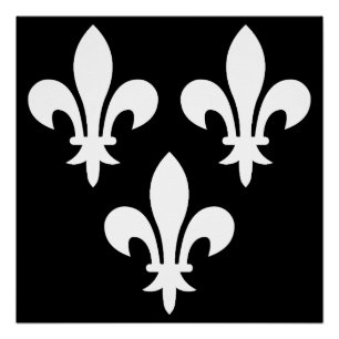 Póster Estandarte Medieval da França