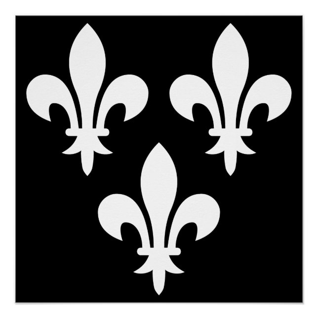 Póster Estandarte Medieval da França (Frente)