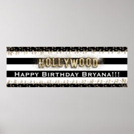 Poster Estandarte Personalizado Listras Preto e Branco Go