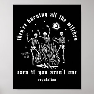 Poster Estão queimando o esqueleto do Dia das Bruxas
