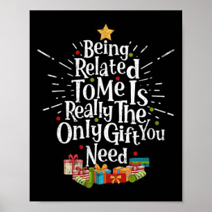 Poster Estar Relacionado A Mim Engraçado Família Natal Na