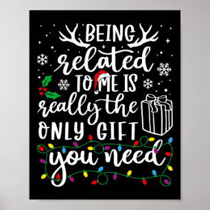 Poster Estar Relacionado A Mim Família De Natal Engraçada