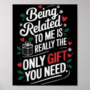 Poster Estar Relacionado A Mim Família De Natal Engraçada