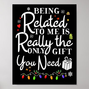 Poster Estar Relacionado A Mim Família De Natal Engraçada