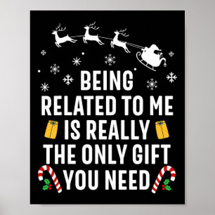 Poster Estar Relacionado A Mim Família De Natal Engraçada