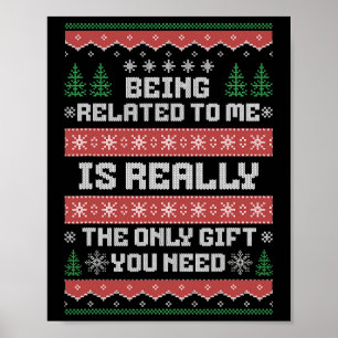 Poster Estar Relacionado A Mim Família De Natal Engraçada