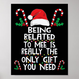 Poster Estar Relacionado A Mim Família Pajama Natal Xmas 