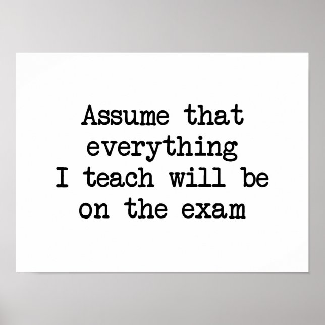 Poster Estará No Exame (Frente)