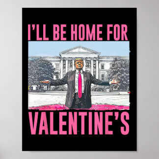 Poster Estarei em Casa no Dia dos Namorados Coração Engra