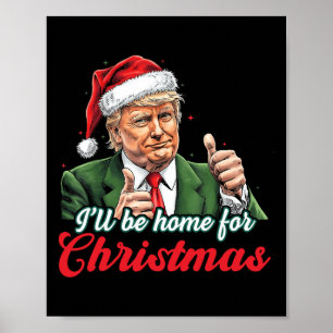 Poster Estarei Em Casa Para O Natal Engraçado.