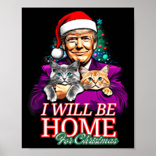 Poster Estarei Em Casa Para O Natal Engraçado.