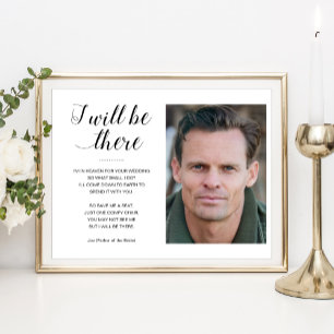 Poster Estarei Lá Com Cadeira de Memorial de Foto Casamen