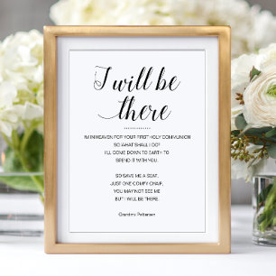 Poster Estarei Lá Memorial Primeira Comunhão Sagrada