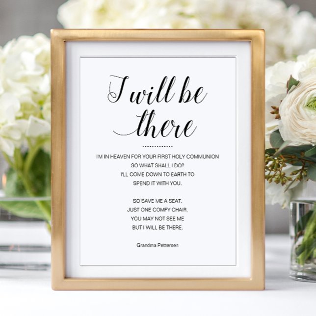 Poster Estarei Lá Memorial Primeira Comunhão Sagrada (Criador carregado)