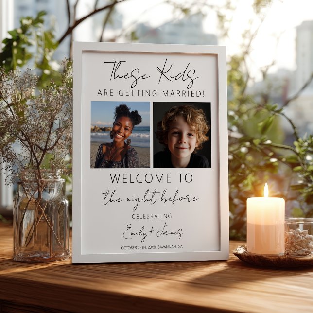 Poster Estas Crianças Estão Se Casando Em Janto De Ensaio (These Kids Are Getting Married Rehearsal Dinner Poster)