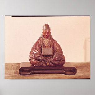 Póster Estátua assentada do período de Basho Edo