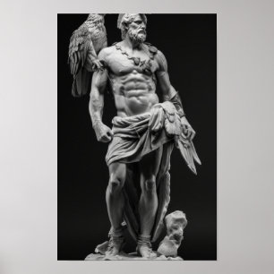 Poster Estátua Athena - Deusa Grega Seneca Strong e Fi