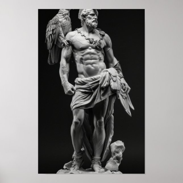 Poster Estátua Athena - Deusa Grega Seneca Strong e Fi (Frente)