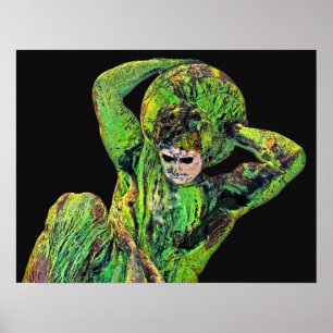 Poster Estátua Bismarck, Berlim, Atlas Deus Grego, Ba Pre