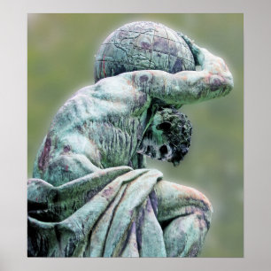 Póster Estátua Bismarck, Berlim, Atlas Deus Grego, Ba Ver