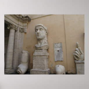 Póster Estátua colossal de Constantim, Roma, 315-220
