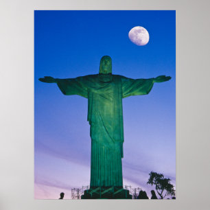 Poster Estátua Cristo Redentor  Rio de Janeiro Brasil