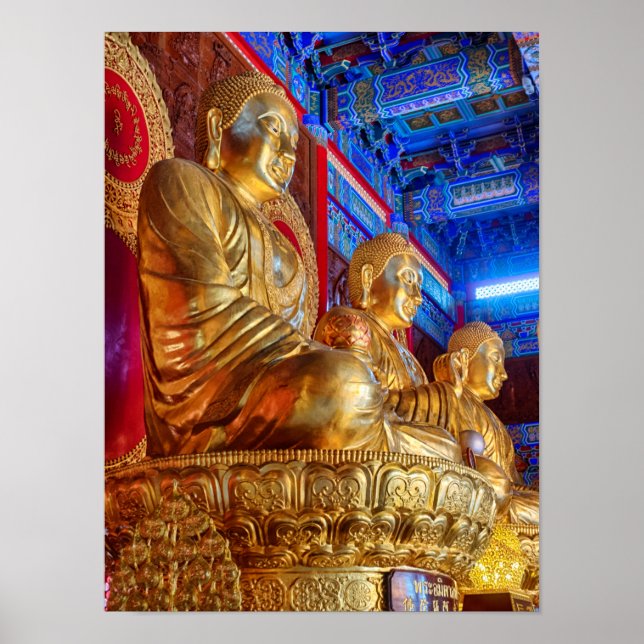 Poster Estátua da Imagem de Buda da China Tailandesa (Frente)