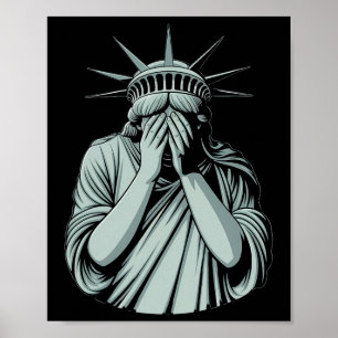 Poster Estátua da Liberdade América Triste
