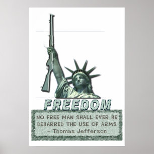 PÓSTER ESTÁTUA DA LIBERDADE - CITAÇÕES DE T JEFFERSON