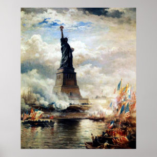 Póster Estátua da Liberdade Descoberta por Edward Moran