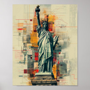 Poster Estátua da Liberdade em Nova Iorque, EUA