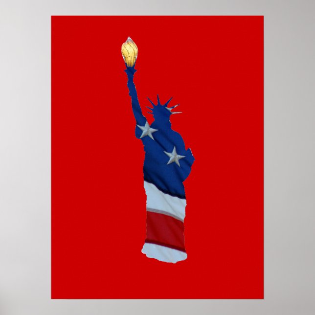 Poster Estátua da liberdade em qualquer cor (Frente)