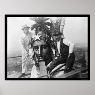 Póster Estátua da Liberdade no topo do Capitólio 1920