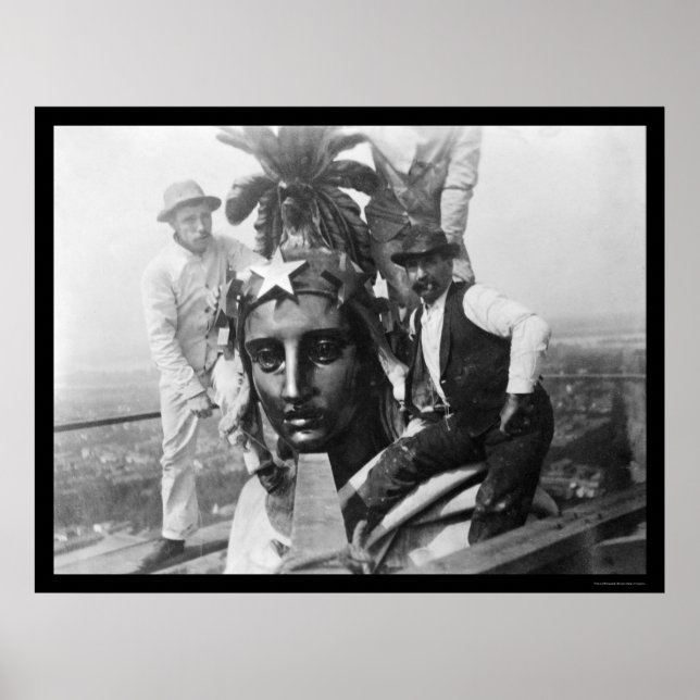 Póster Estátua da Liberdade no topo do Capitólio 1920 (Frente)