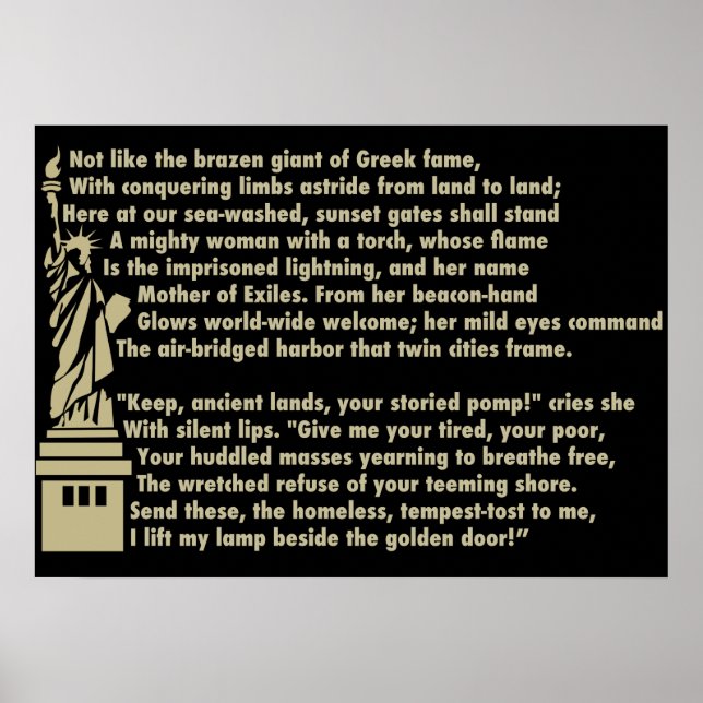 Poster Estátua da Liberdade - Novo Poema Patriótico Colos (Frente)