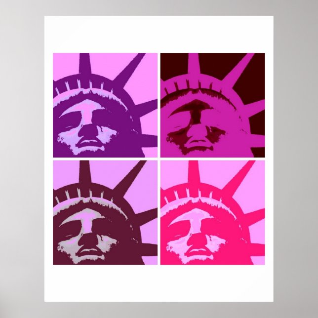 Poster Estátua da Liberdade Pop Art (Frente)