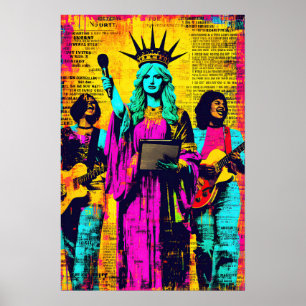 Poster Estátua da Liberdade Pop Art