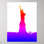 Poster Estátua da Liberdade Silhouette Pop Art<br><div class="desc">Nova Iorque - Estatutos,  Monumentos e Edifícios - Estátua da Liberdade - Trabalho de arte de Foto - Estátua da Liberdade Silhouette Pop Trabalho de arte</div>