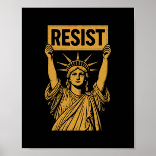 Poster Estátua da Resistência da Liberdade Protesto Rebel