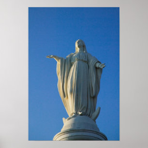 Poster estátua de 118 pés da Virgem Maria em San