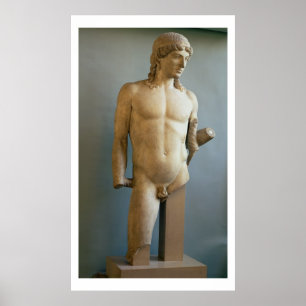 Poster Estátua de Apollo, grego, c.480-400 BC (mármore)
