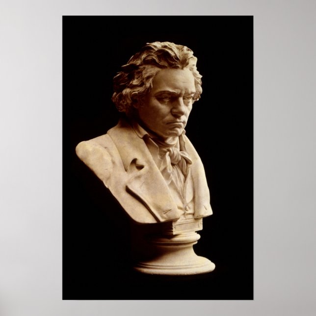 Poster Estátua de busto de Beethoven (Frente)