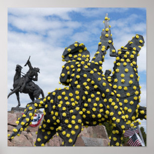 Poster Estátua de escuteiro Buffalo Bill Honra 100 anos C