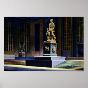 Poster Estátua de Fort Wayne Indiana Abe Lincoln