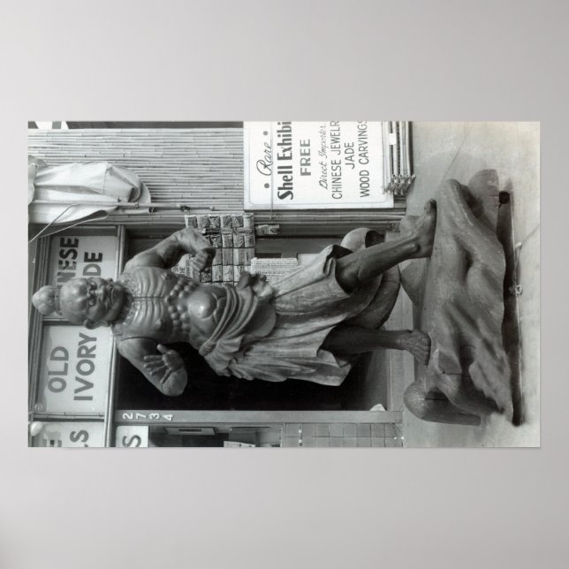 Poster Estátua de Guarda Templo no Compro Pacific Curio, (Frente)
