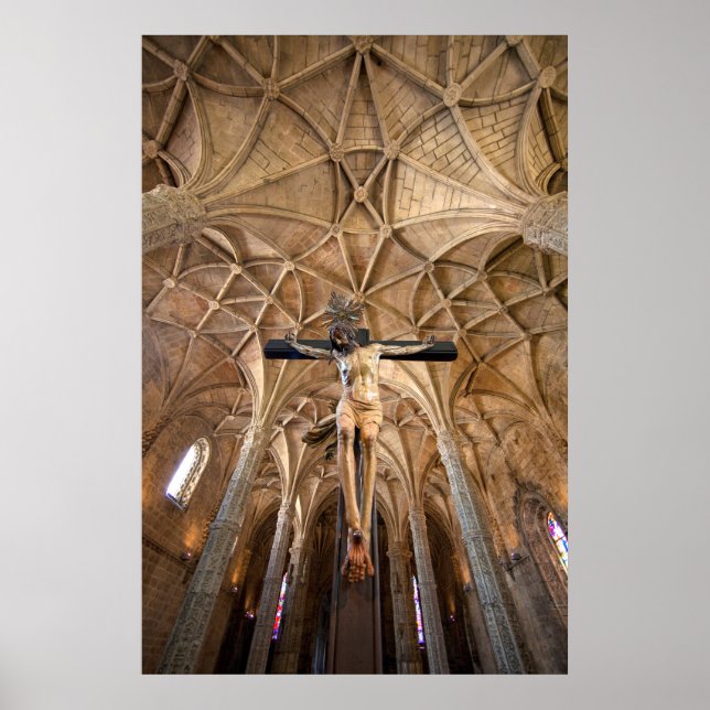 Póster Estátua De Jesus Na Catedral, Interior (Frente)