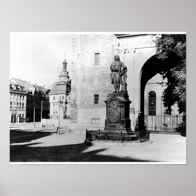 Poster Estátua de Johann Sebastian Bach (Frente)