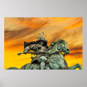 Poster Estátua de Kusunoki Masashige, Japão