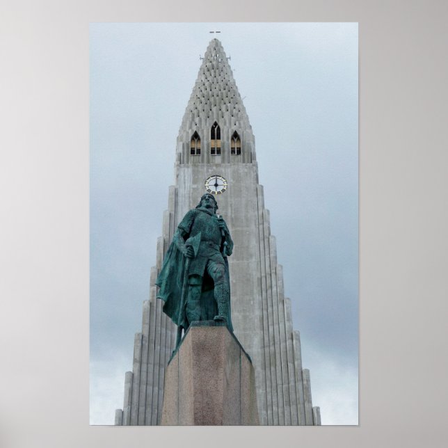 Poster Estátua de Leif Erikson, Islândia (Frente)